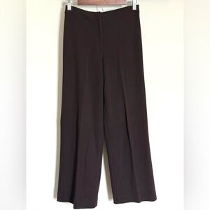 Eileen Fisher Brown Ponte Knit Wool Blend Trousers Pants Slacks XS
